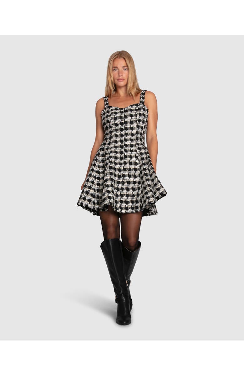 Belle & Bloom Die For You Mini Dress, Alternate, color, Black/Grey