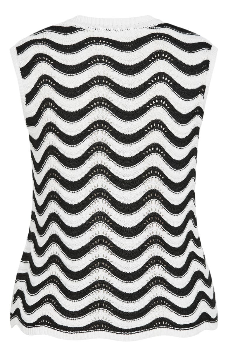 City Chic Cornelia Wave Openwork Top, Alternate, color, Wave