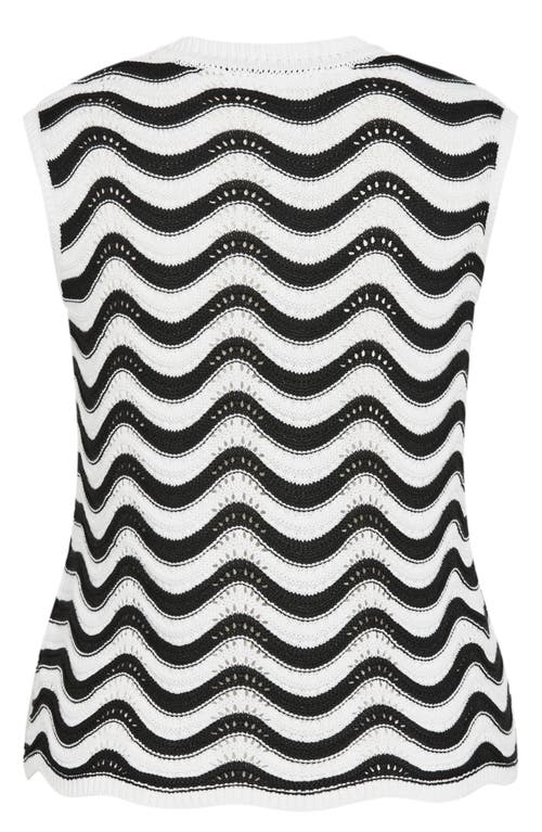 City Chic Cornelia Wave Openwork Top
