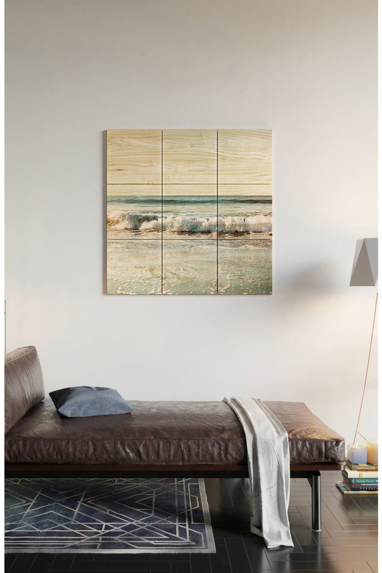 Fade Away 9-Piece Wood Wall Mural, Alternate, color, BLUE