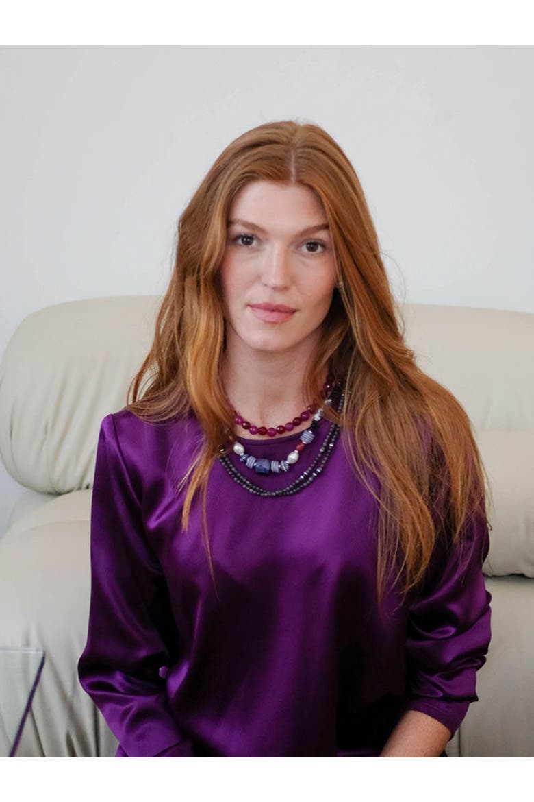 Violet Necklace, Alternate, color, Violet