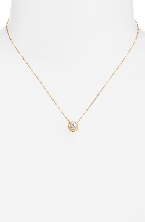 Nordstrom Cubic Zirconia Halo Pendant Necklace In Gold