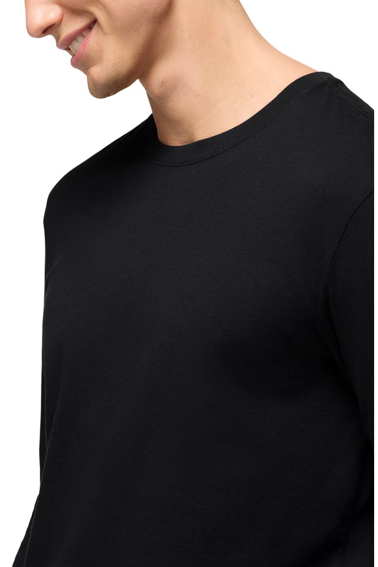Everyday Long Sleeve Regenerative Organic Cotton T-Shirt, Alternate, color, BLACK