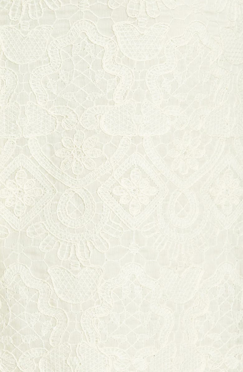 Tory Burch Lace Embroidered Pencil Skirt, Alternate, color,