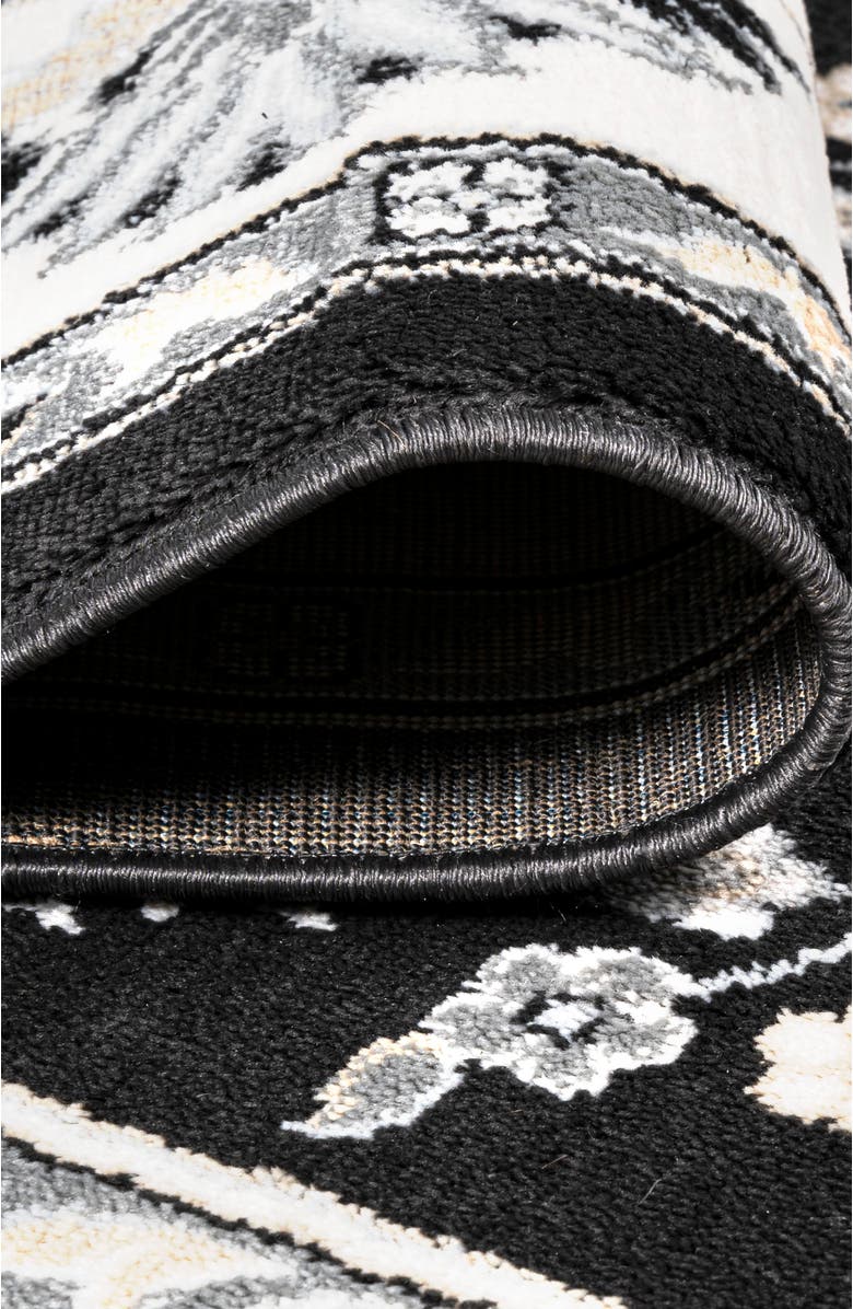 JONATHAN Y Cherie French Cottage Area Rug, Alternate, color, Black/Cream