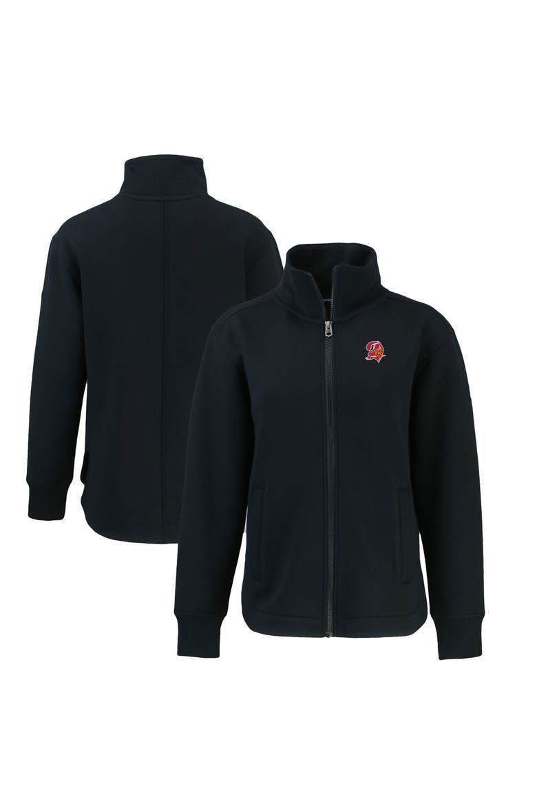 Women's Cutter & Buck  Black Tampa Bay Buccaneers Throwback Logo Roam Eco Recycled Full-Zip Jacket, Main, color, Black