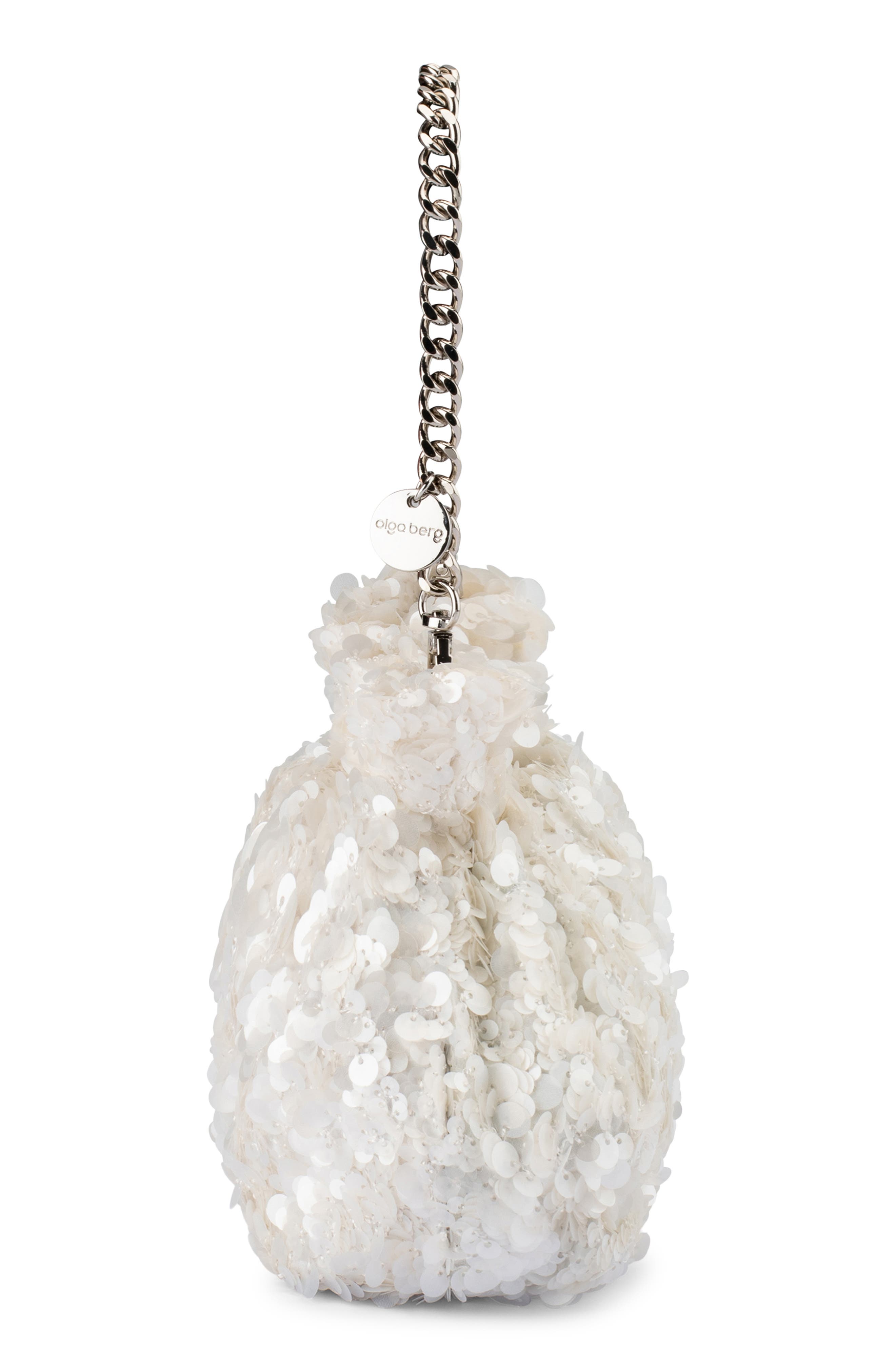 Mattie Sequin Top Handle Bag, Alternate, color, IVORY