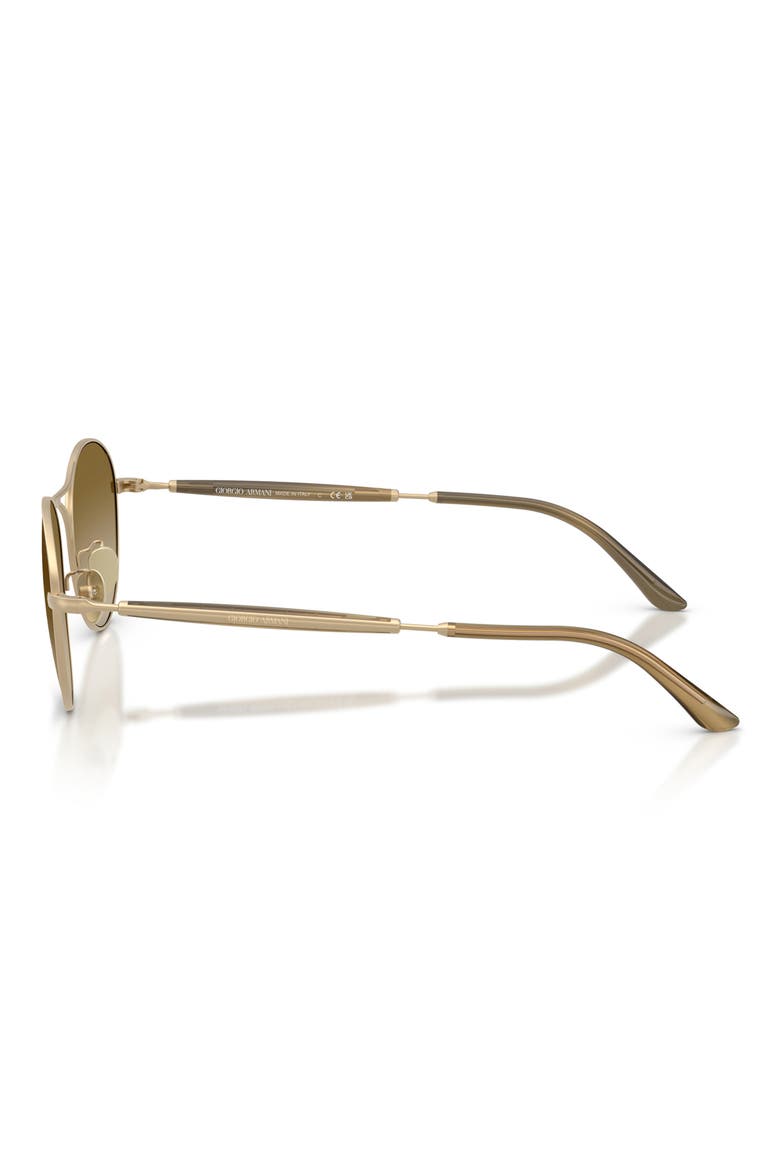 50mm Gradient Round Sunglasses, Alternate, color, MATTE PALE GOLD / BROWN