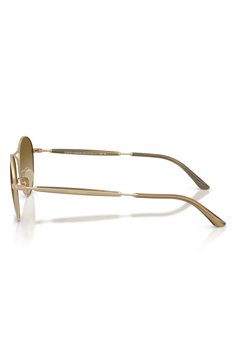 AX Armani Exchange 50mm Gradient Round Sunglasses, Alternate, color, Matte Pale Gold / Brown