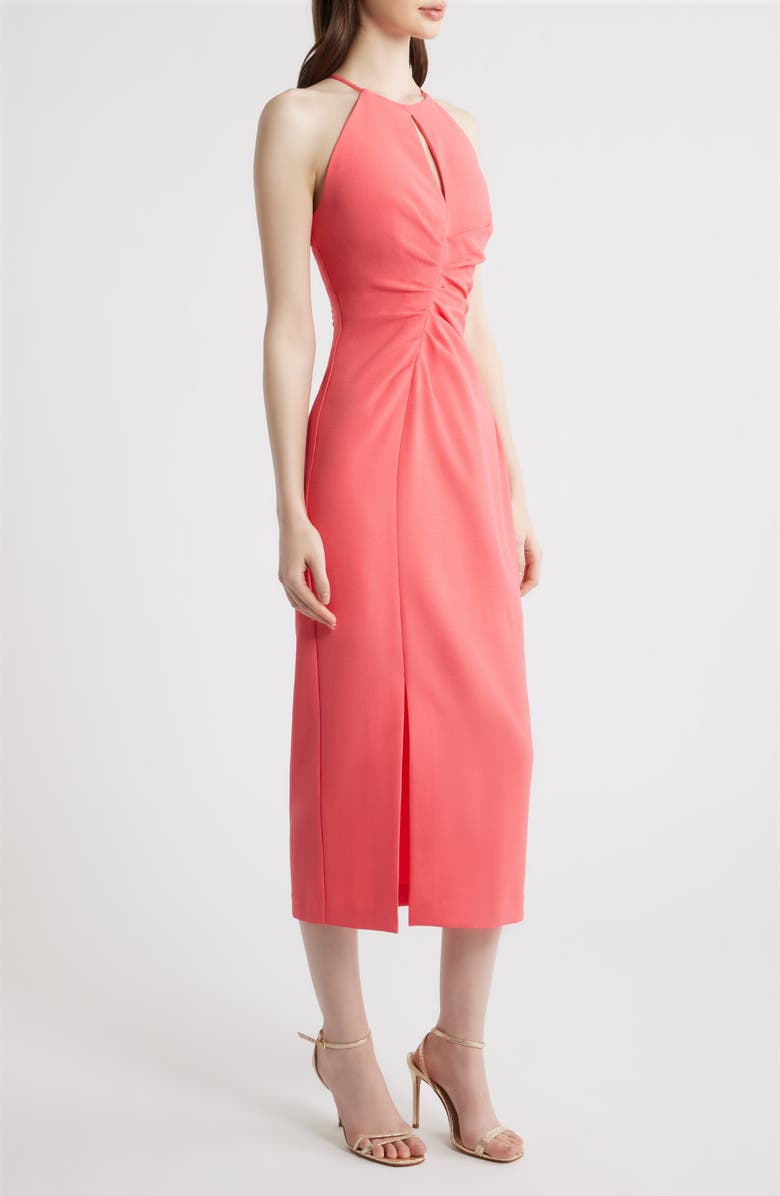 Vince Camuto Ruched Stretch Crepe Gown, Alternate, color, 