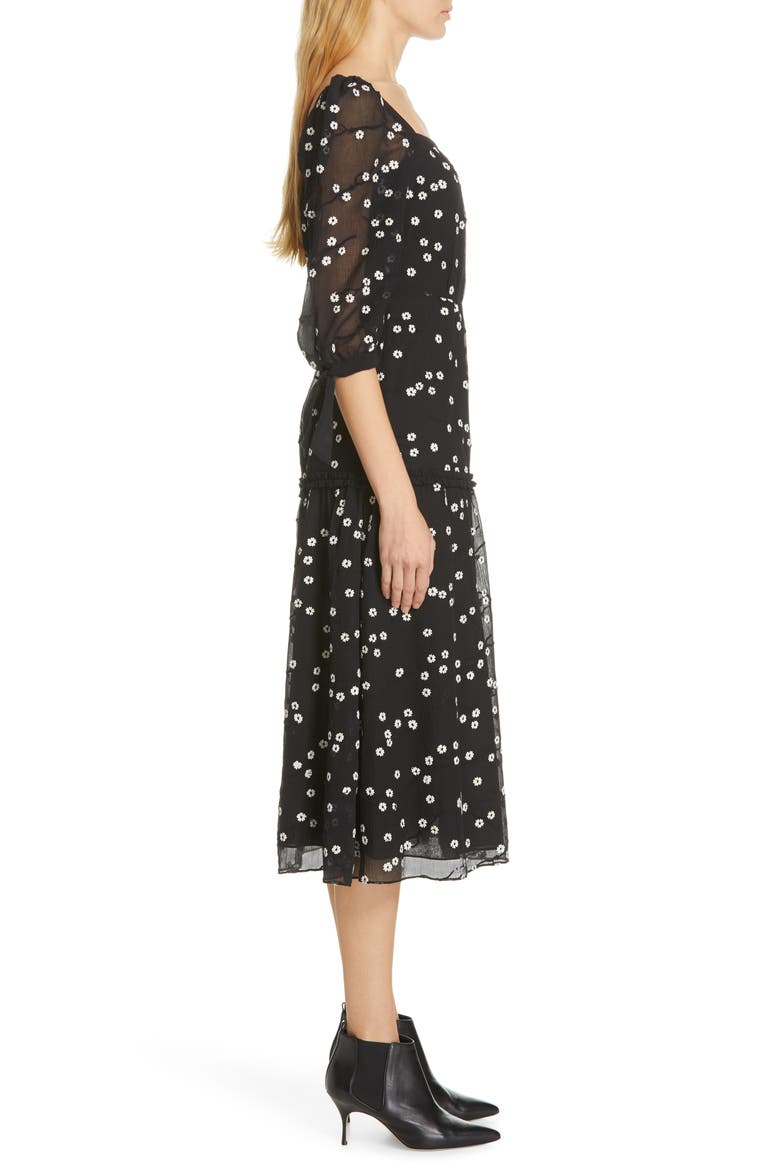 Allessandra Midi Dress, Alternate, color, BLACK COMBO
