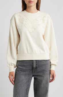 PAIGE Nimona Lace Trim Sweatshirt