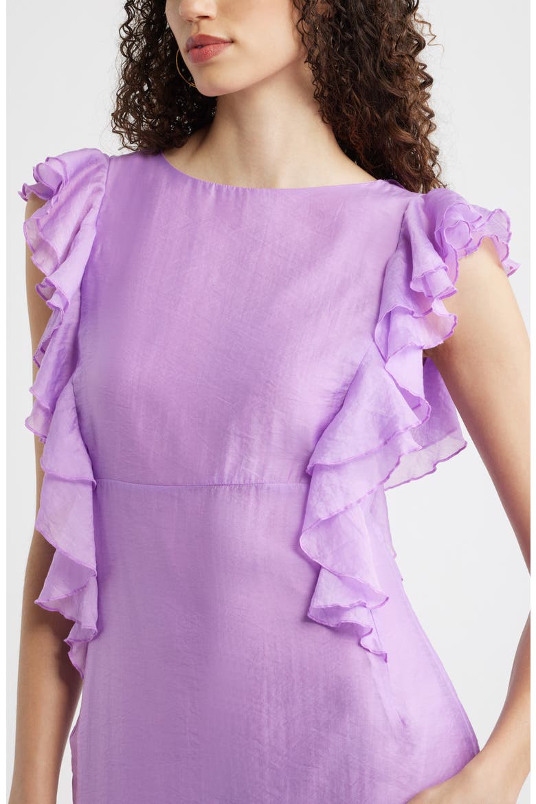 Flutter Sleeve Maxi Dress, Alternate, color, PURPLE SPECTRE