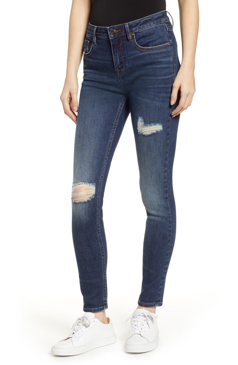 Vigoss Marley High Waist Ripped Skinny Jeans, Main, color,