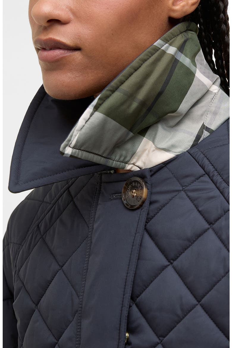 Laoise Diamond Quilted Jacket, Alternate, color, DARK NAVY/ ANCIENT POPLAR