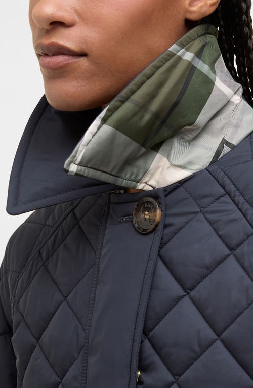 Barbour Laoise Diamond Quilted Jacket In Blue
