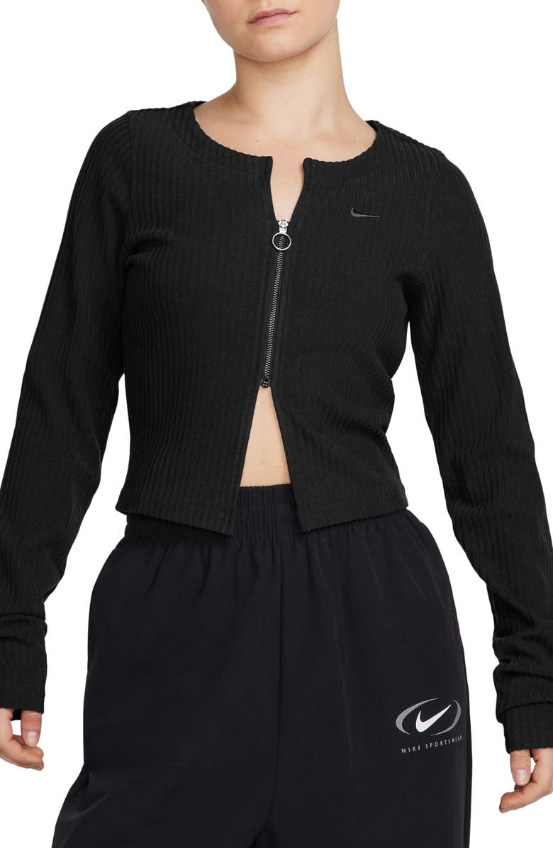 Nike Sportswear Chill Knit Rib Zip Cardigan, Main, color, 