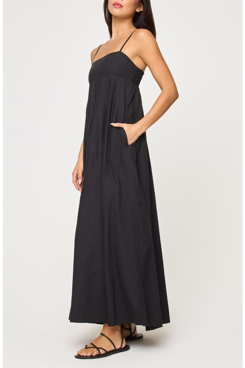 Raveena Cotton Cover-Up Maxi Dress, Alternate, color, BLACK