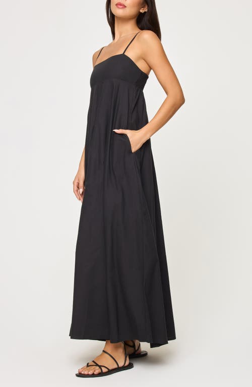 L*space Lspace Raveena Cotton Cover-up Maxi Dress In Black