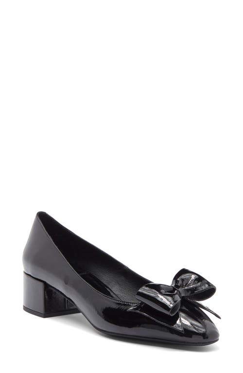 Jeffrey Campbell Maddie Bow Pump In Black Crinkle Patent