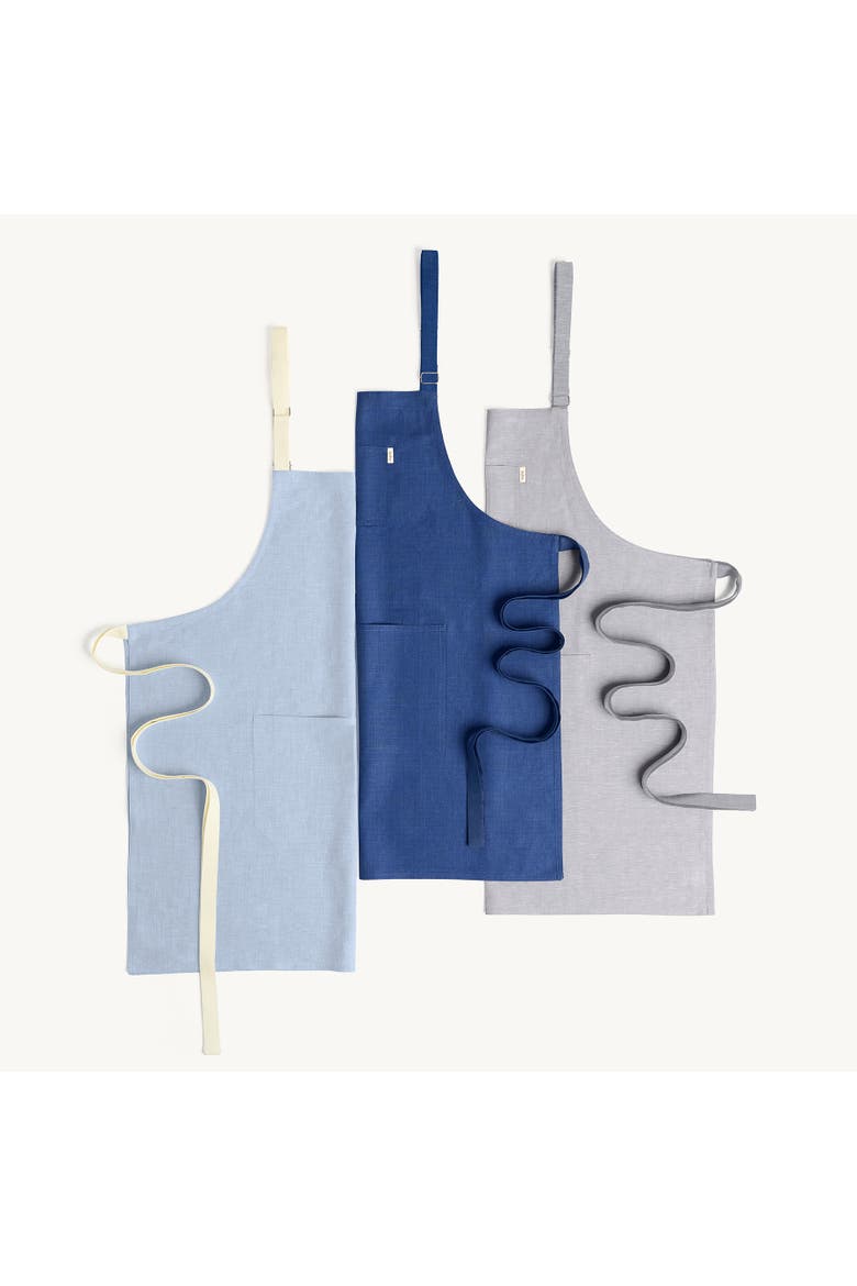 Classic Linen Bib Apron for Men & Women with Front Pockets, Alternate, color, Light Grey