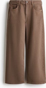 H&M Wide High Waist Ankle Jeans