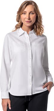 Coolibar Peninsula Chambray Long Sleeve Shirt, UPF 50+ Sun Protection