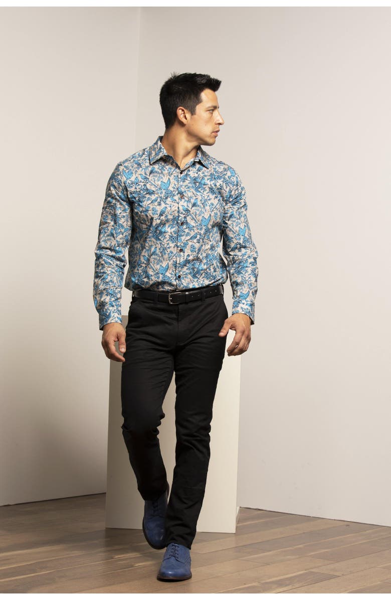 Lords of Harlech Jack Flat Front Stretch Sateen Pant, Alternate, color, Black