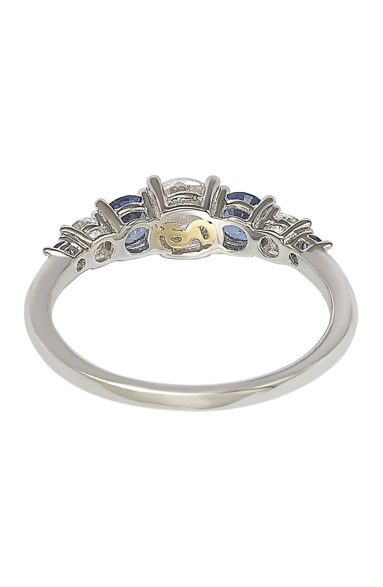 SUZY LEVIAN Sterling Silver Sapphire & Diamond Accent 7-Stone Ring - 1.75 ctw, Alternate, color, Blue