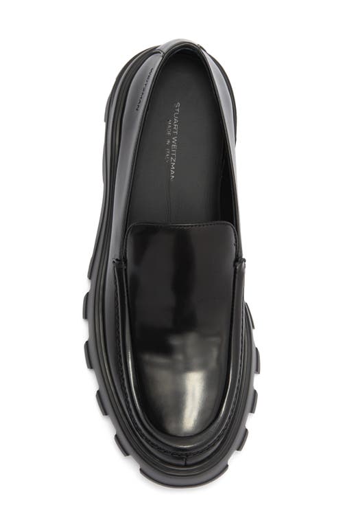 Stuart Weitzman Anders Platform Slip-on Shoe In Black