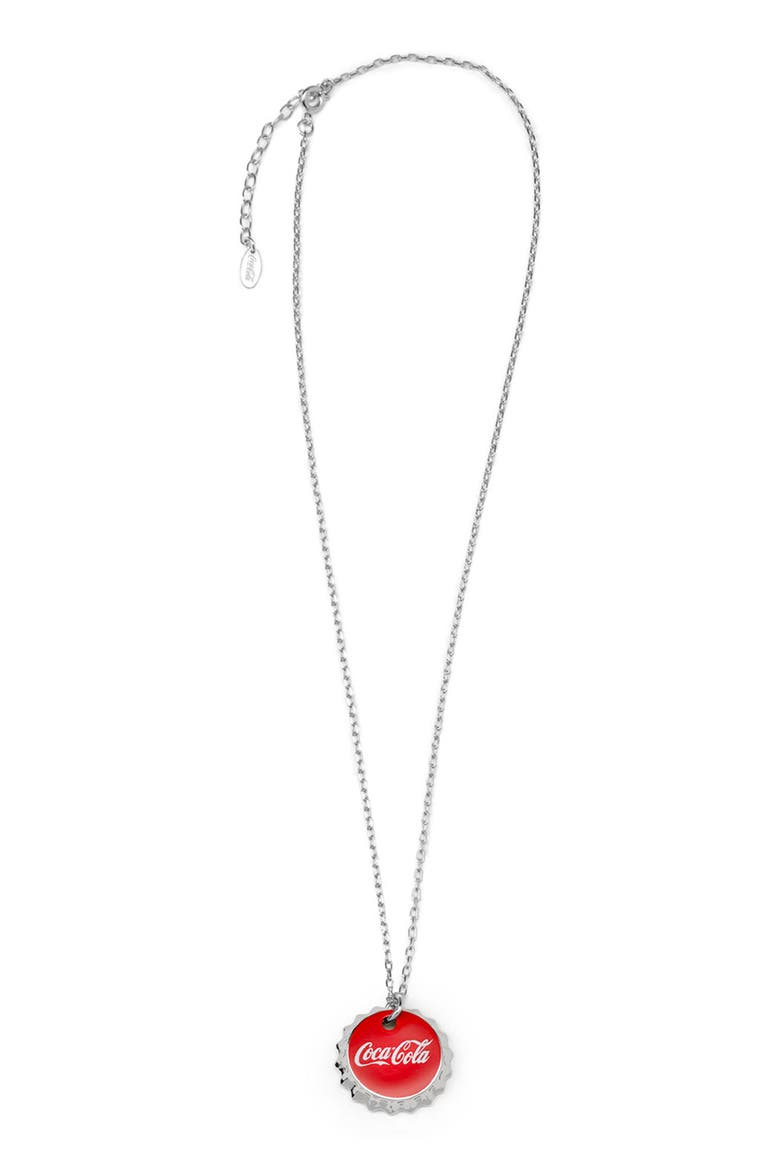 Men's Coca Cola Cap Pendant Necklace, Alternate, color, RED