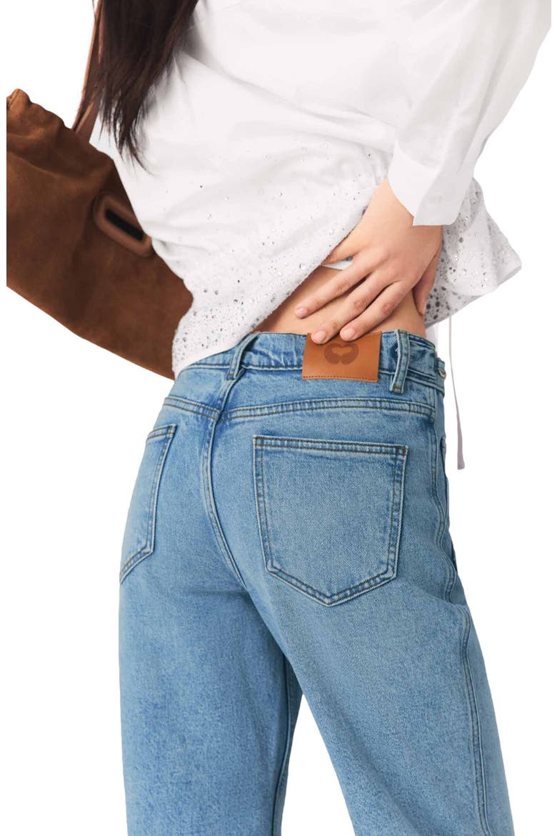 Straight jeans with chains, Alternate, color, Blue