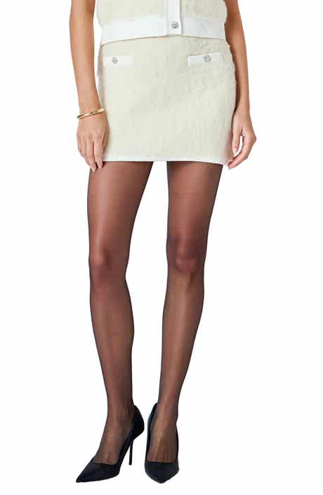 Endless Rose Textured Knit Miniskirt