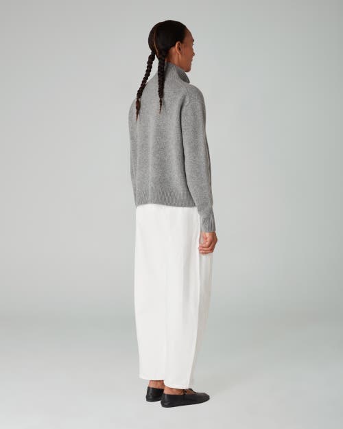Navygrey The Easy Funnel Sweater In Storm Grey