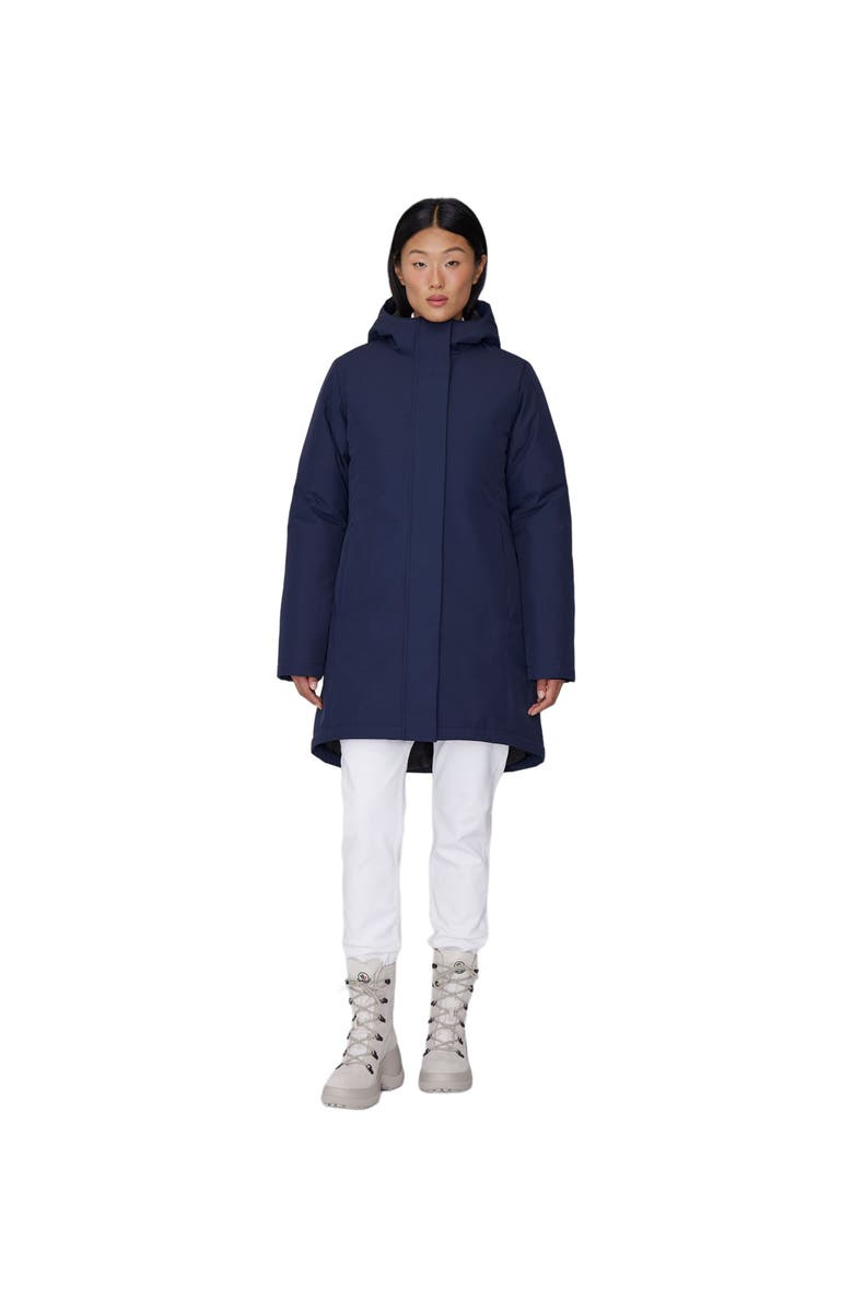 Quartz Co. MAEVA | Hooded Insulated Winter Jacket, Alternate, color, True Navy