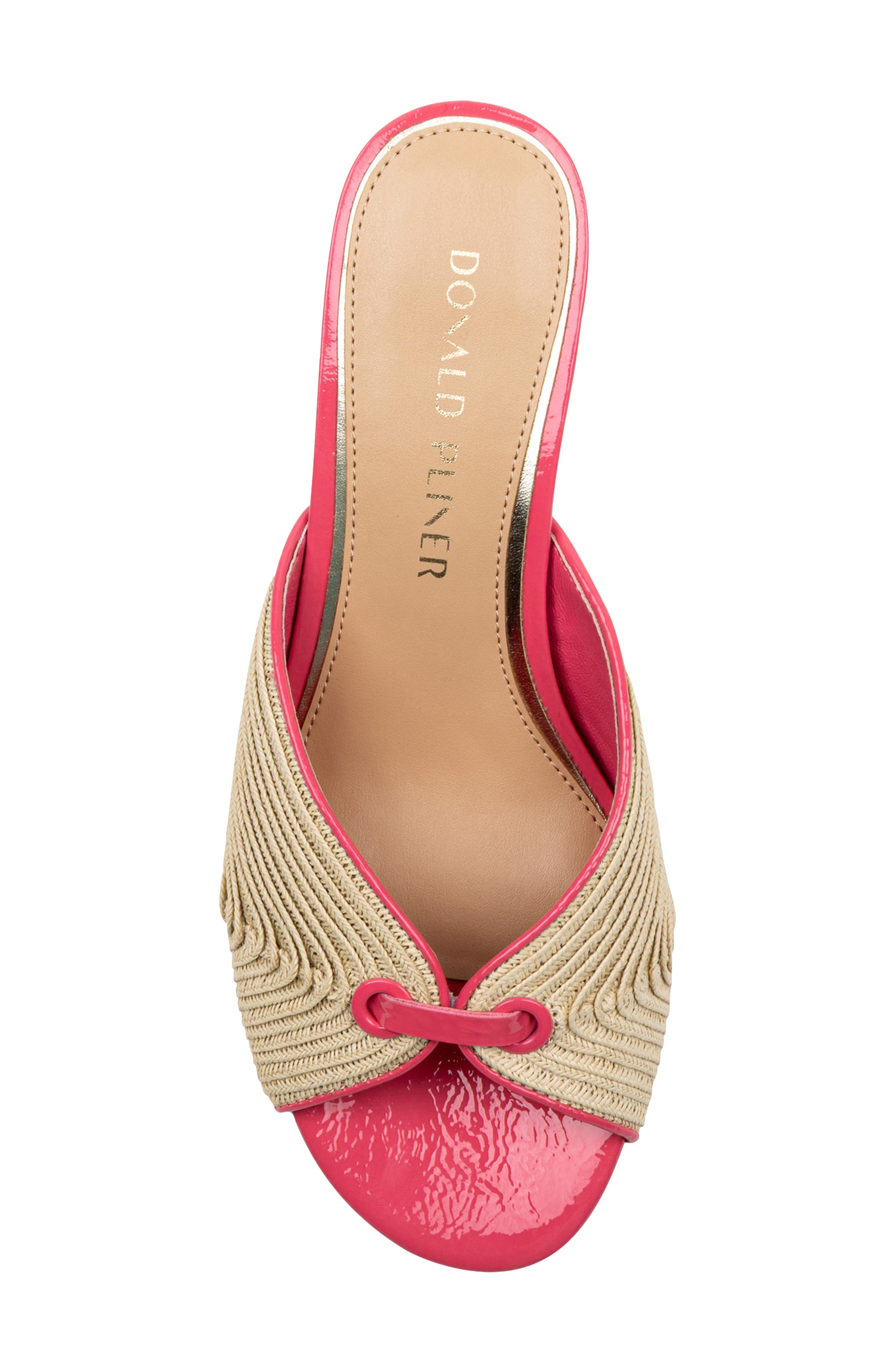Raffia Sandal, Alternate, color, PINK