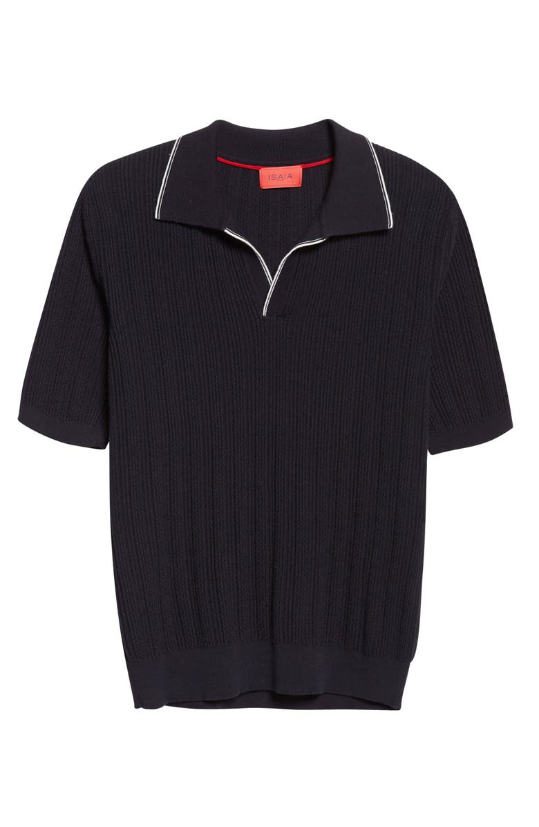 ISAIA Johnny Collar Polo, Alternate, color, Dark Blue