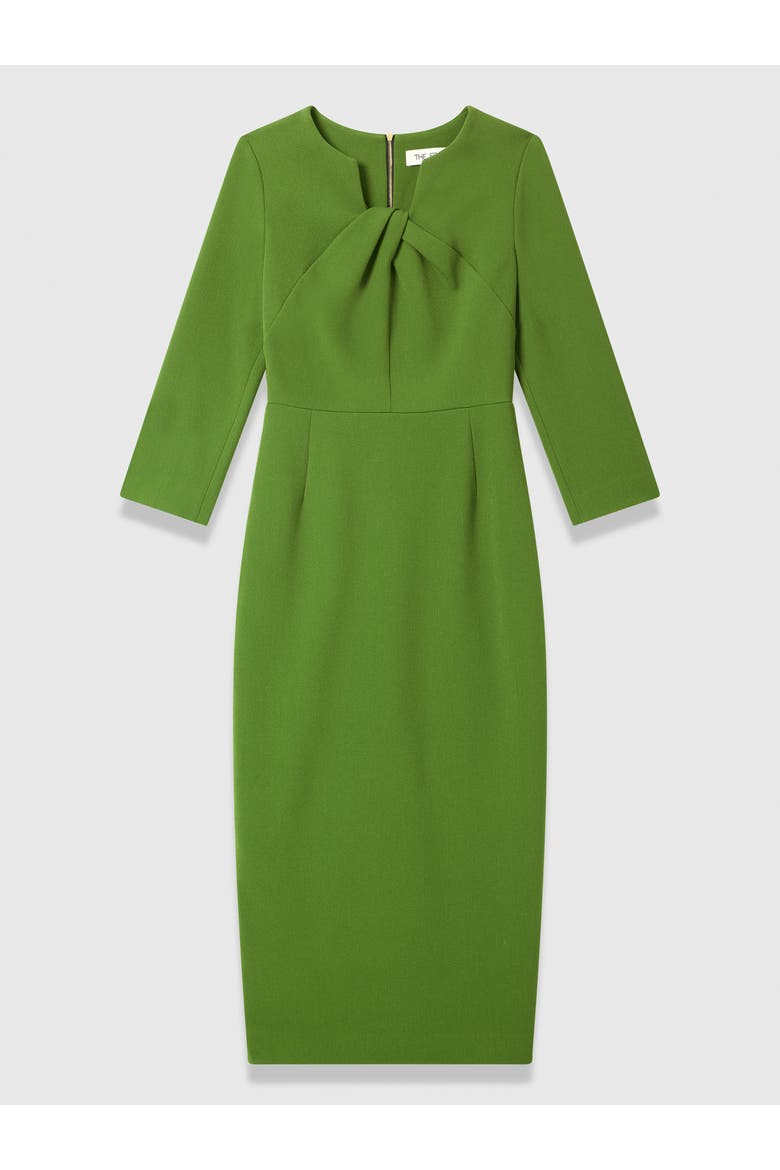 Sculpted Keyhole Midi Sheath Dress, Alternate, color, Green