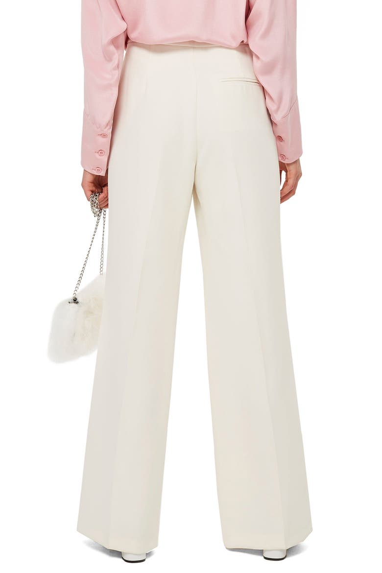 Clean High-Waist Wide Leg Trousers, Alternate, color, CREAM