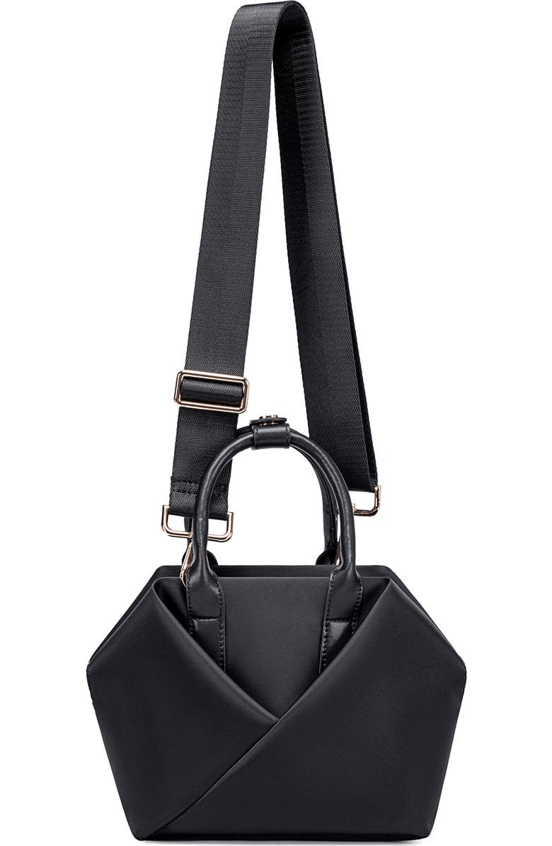 Lux and Nyx Small Origami Crossbody Tote and Handbag For Women, Alternate, color, Black + Gold