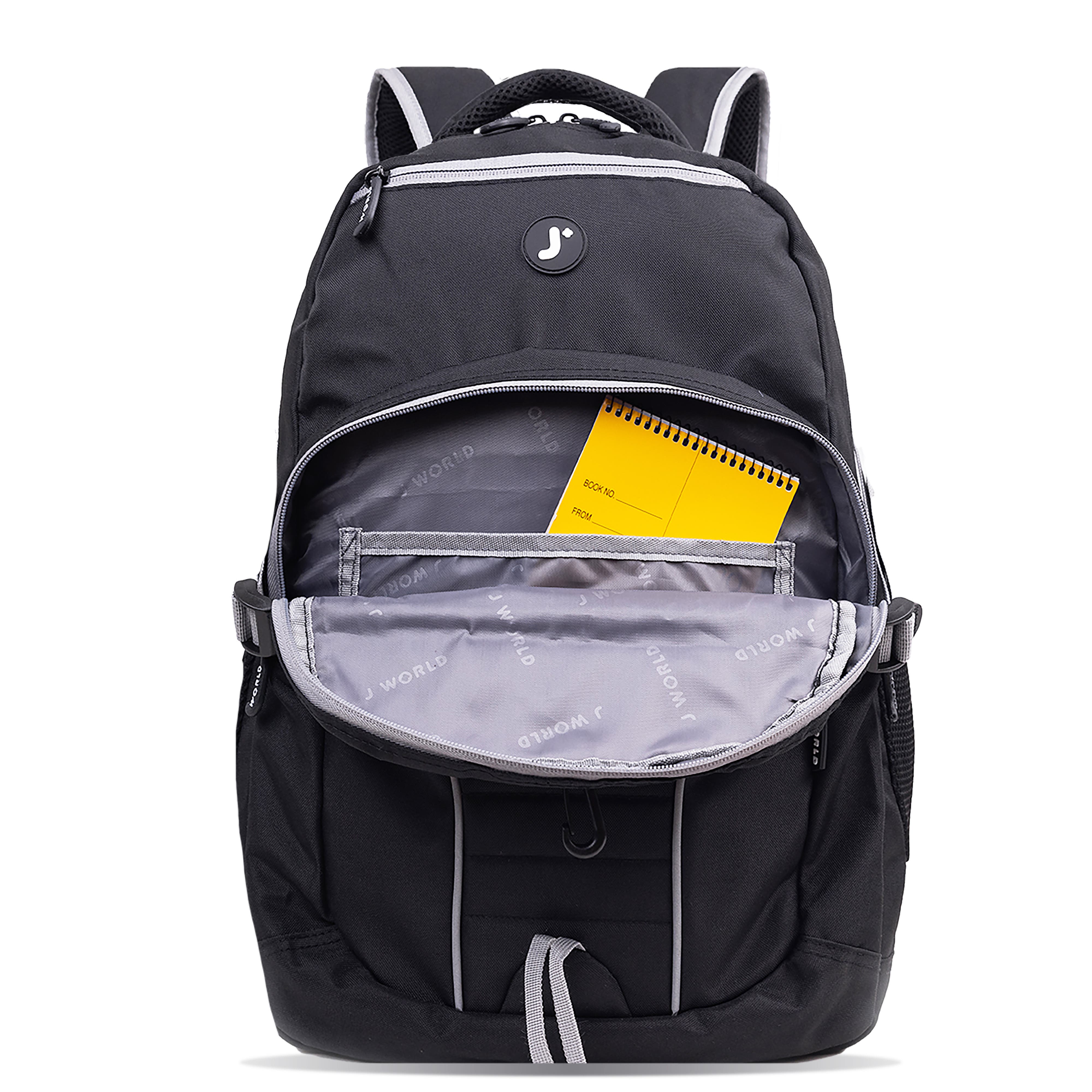 Atom Laptop School Backpack, Alternate, color, Black