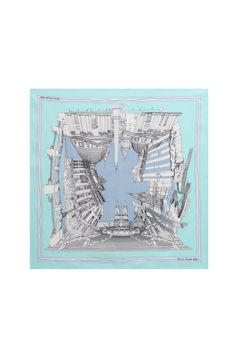ROMA Rome scarf, Main, color, Blue-Green