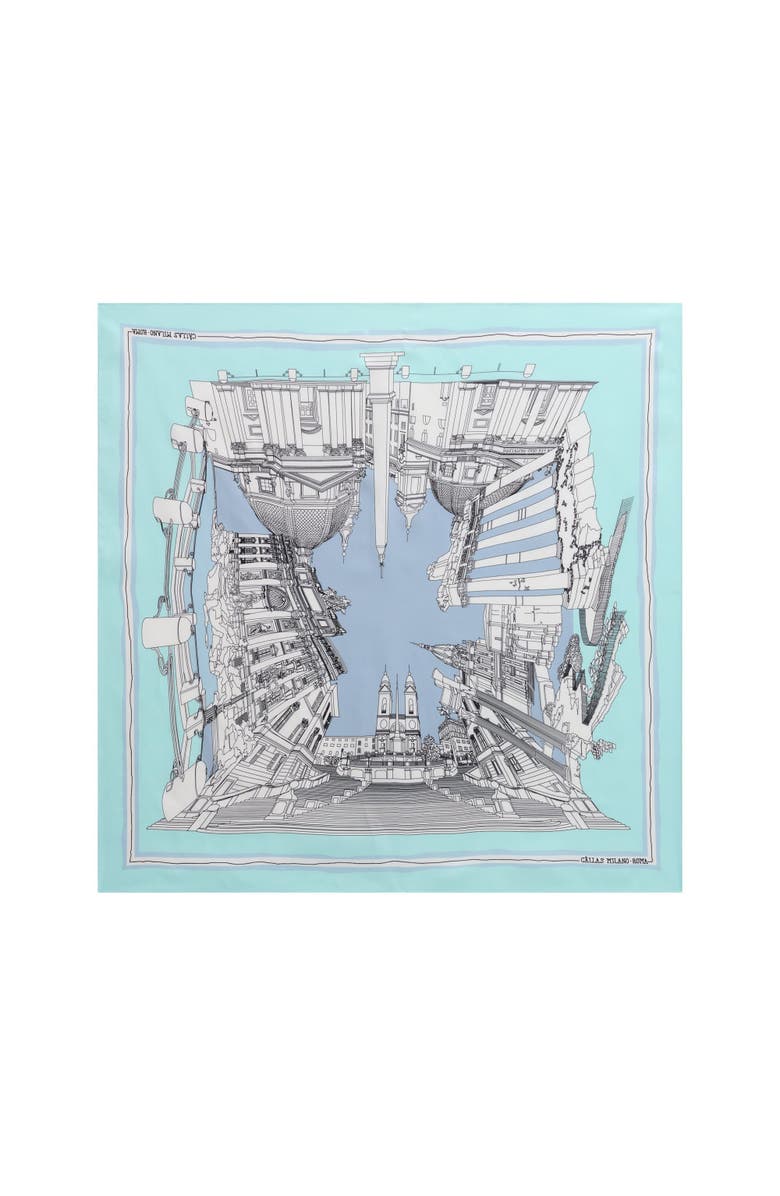 Callas Milano ROMA Rome scarf, Main, color, Blue-Green