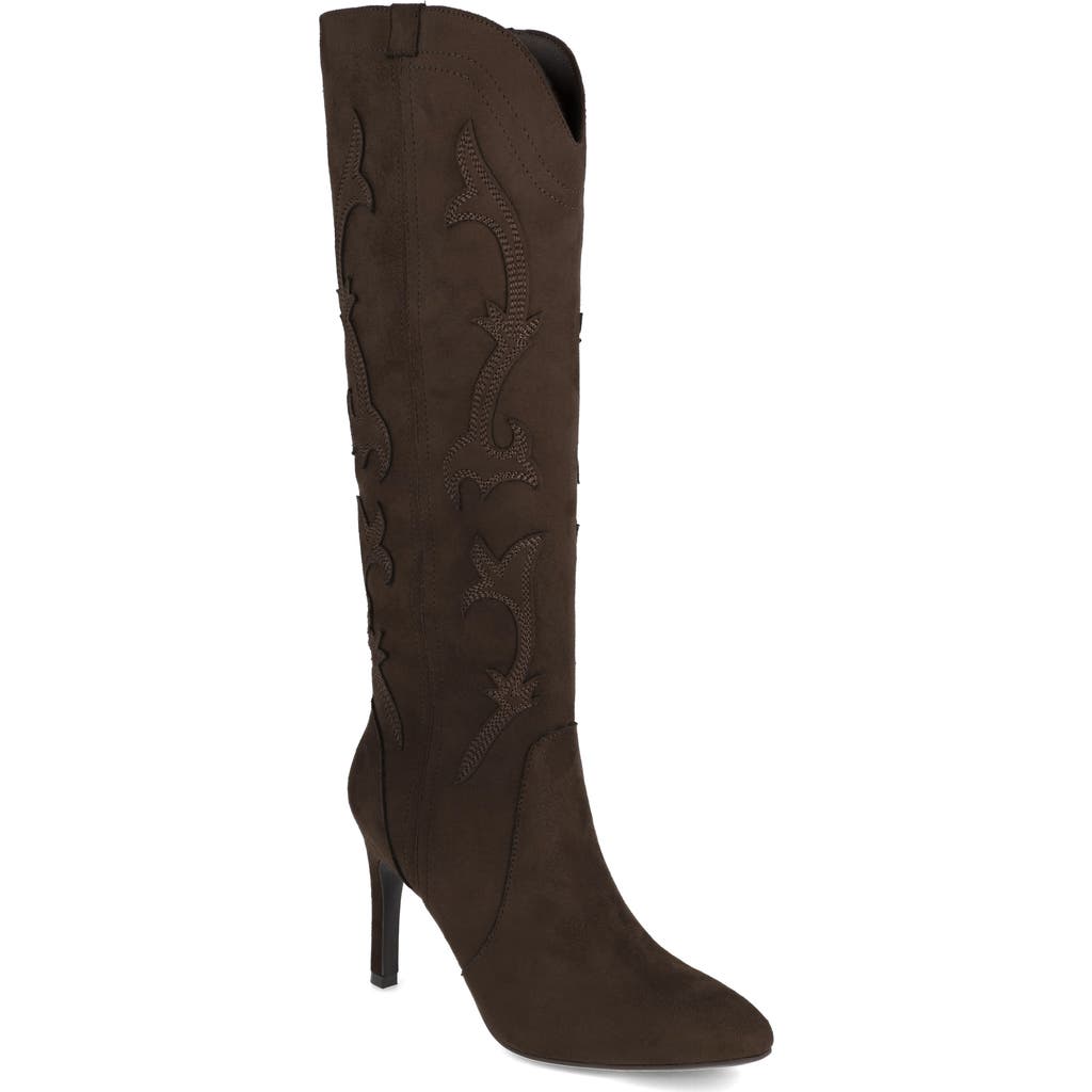 Mia Lilibette Knee High Western Boot In Brown