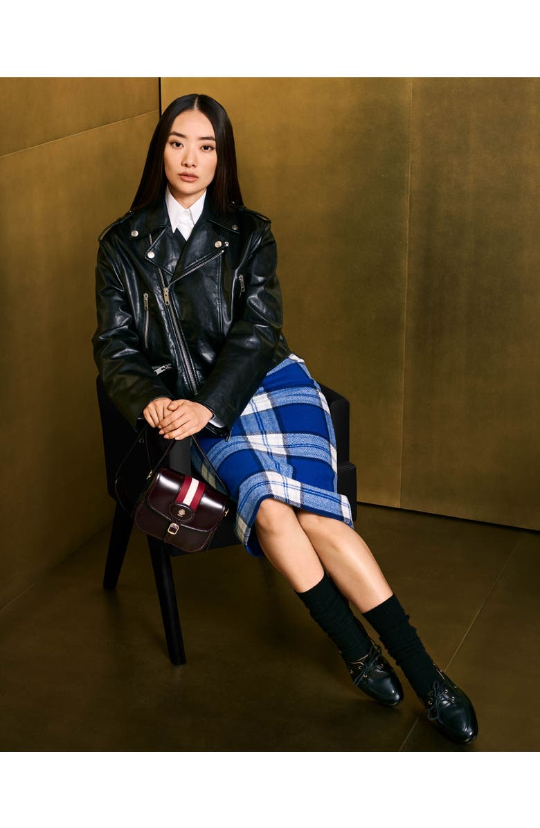 Bally Plume Moccasin in Dark Leather, Alternate, color, Black