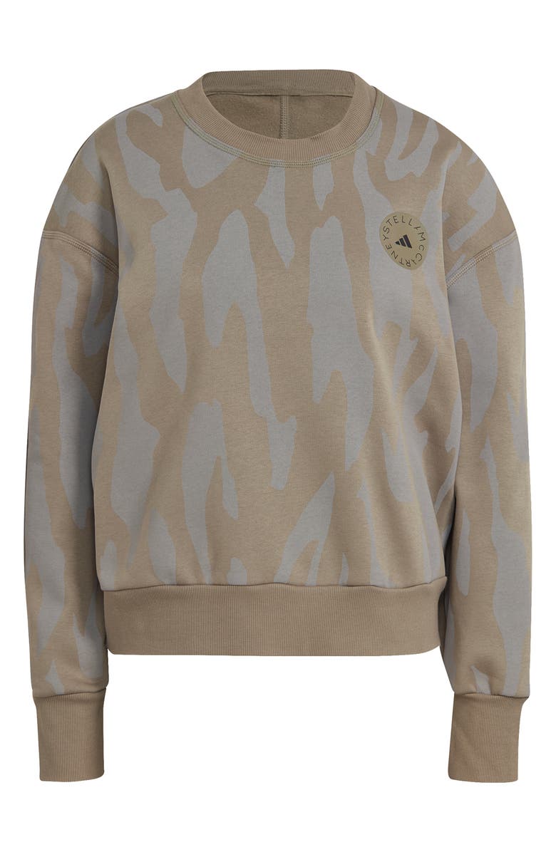 adidas by Stella McCartney Animal Print Sweatshirt, Alternate, color, 