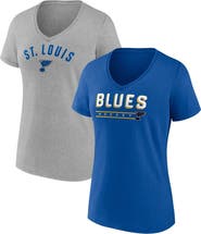 FANATICS Women's Fanatics Branded Blue/Heathered Gray St. Louis Blues Parent 2-Pack V-Neck T-Shirt Set