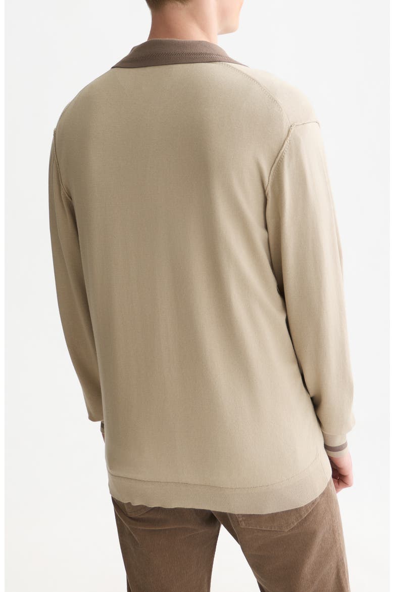 Long Sleeve Polo Sweater, Alternate, color, PURE CASHMERE