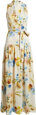 KOBI HALPERIN Violet Print Sleeveless Maxi Dress