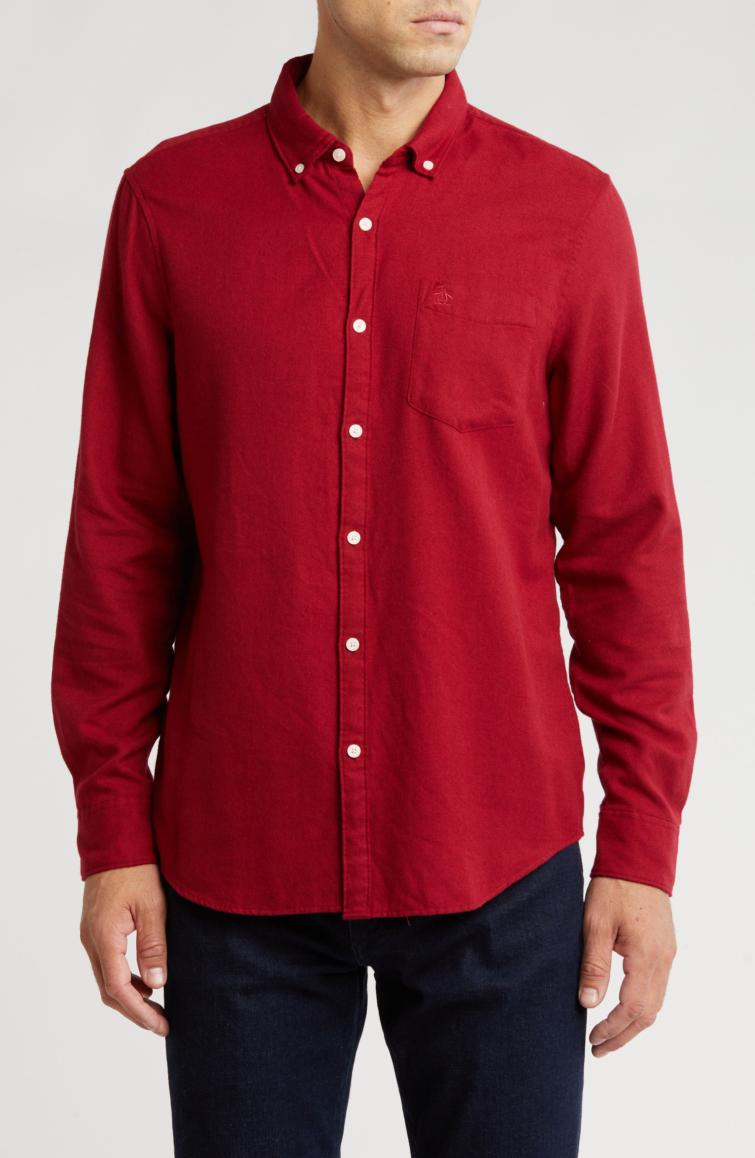 Original Penguin Jasper Flannel Button-Up Shirt